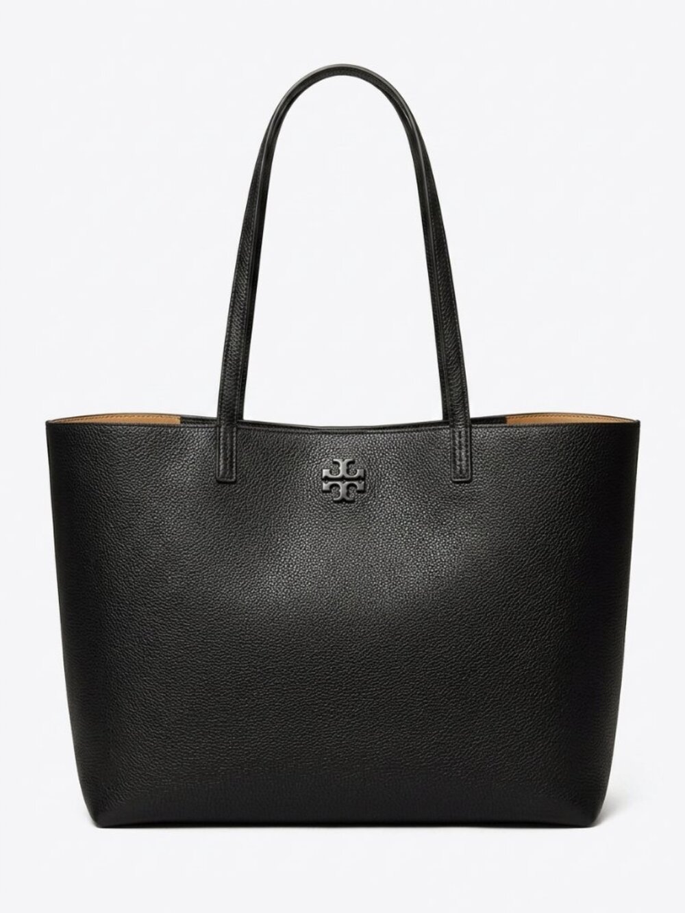Tory Burch Black Pebbled Leather Tote
